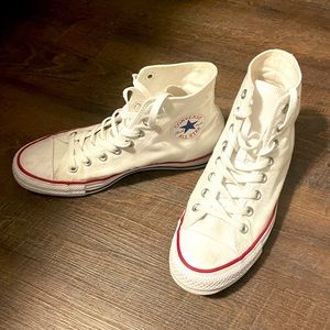 Size 9 High Top White Converse